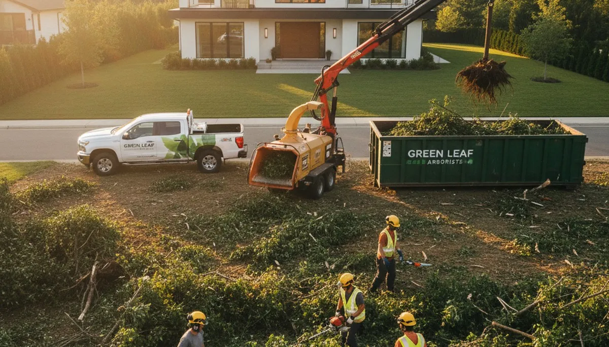 Professional shrub removal service in Naperville IL clearing overgrown bushes for a clean yard
